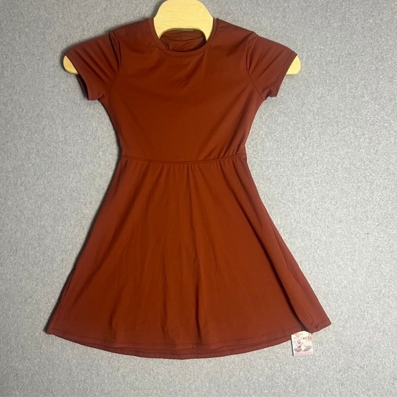 HALARA Dresses & Skirts - NWT Halara Dress Fit & Flare Open Back Casual Activewear Brown Dress Size Medium